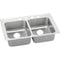 Elkay LRADQ3321602 18 Gauge Stainless Steel 33' x 21.25' x 6' Double Bowl Top Mount Kitchen Sink