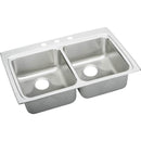 Elkay LRADQ3322653 18 Gauge Stainless Steel 33' x 22' x 6.5' Double Bowl Top Mount Kitchen Sink