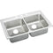 Elkay LRADQ3322654 18 Gauge Stainless Steel 33' x 22' x 6.5' Double Bowl Top Mount Kitchen Sink