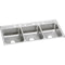 Elkay LTR46224 18 Gauge Stainless Steel 46' x 22' x 7.625' Triple Bowl Top Mount Kitchen Sink