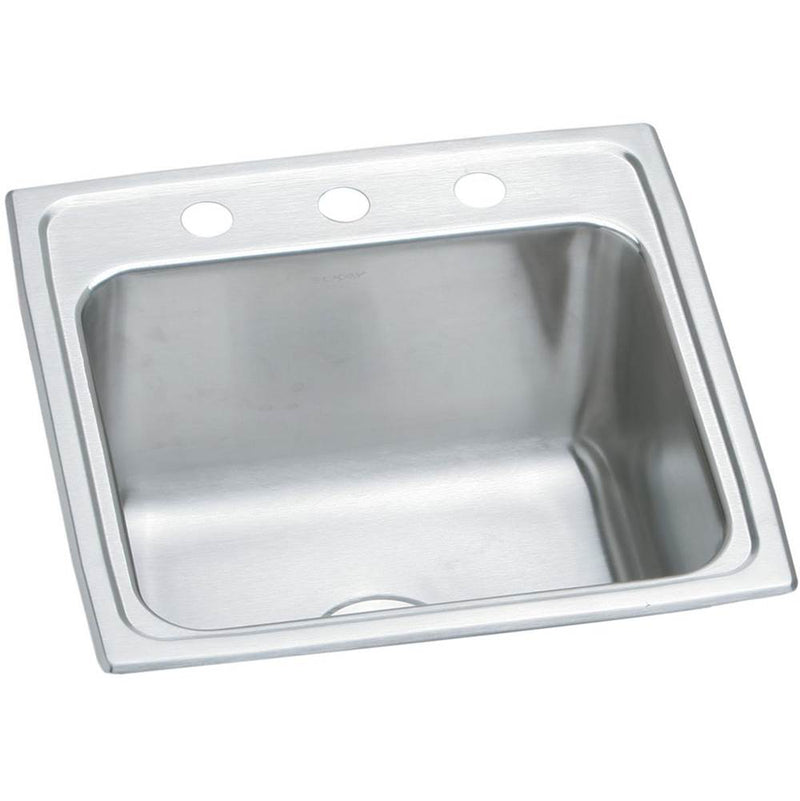 Elkay PLA1919103 18 Gauge Stainless Steel 19.5' x 19' x 10.1875' Single Bowl Top Mount Laundry/Utility Sink