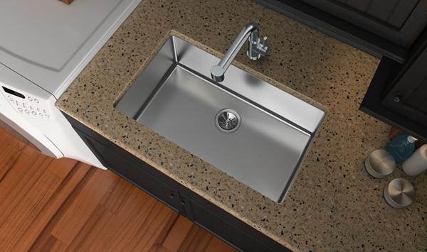 Elkay PLAFRU281610 16 Gauge Stainless Steel 30.5' x 18.5' x 10' Single Bowl Undermount Laundry/Utility Sink