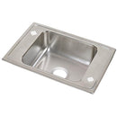Elkay PSDKAD2517552LM 20 Gauge Stainless Steel 25' x 17' x 5.5' Single Bowl Top Mount Sink