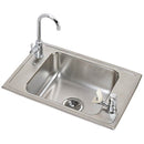 Elkay PSDKR2517C 20 Gauge Stainless Steel 25' x 17' x 7.125' Single Bowl Top Mount Sink Kit