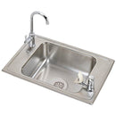 Elkay PSDKR2517VRC 20 Gauge Stainless Steel 25' x 17' x 7.125' Single Bowl Top Mount Sink Kit