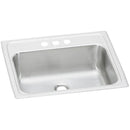 Elkay PSLVR1917LO0 20 Gauge Stainless Steel 19' x 17' x 6.125' Single Bowl Top Mount Bathroom Sink