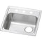 Elkay PSRADQ191955R2 20 Gauge Stainless Steel 19.5' x 19' x 5.5' Single Bowl Top Mount Kitchen Sink