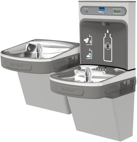 Elkay LZSTL8WSVRLK BFS VERS BI-LVL FILTRD VR-BUB LT GRY