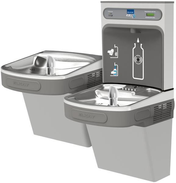 Elkay LZSTLDDWSVRLK BFS VERS BI-LVL FILTRD VR-BUB LT GRY