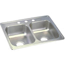 Elkay D225192 22 Gauge Stainless Steel 25" x 19" x 6.3125" Double Bowl Top Mount Kitchen Sink