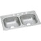 Elkay D233213 22 Gauge Stainless Steel 33" x 21.25" x 6.5625" Double Bowl Top Mount Kitchen Sink