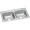 Elkay D233222 22 Gauge Stainless Steel 33" x 22" x 6.5625" Double Bowl Top Mount Kitchen Sink