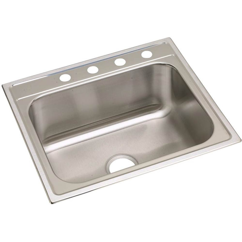 Elkay DPC12522102 20 Gauge Stainless Steel 25" x 22" x 10.25" Single Bowl Top Mount Kitchen Sink