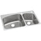 Elkay DPXSR2250R0 18 Gauge Stainless Steel 33" x 22" x 8" Double Bowl Dual Mount Kitchen Sink