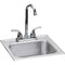 Elkay DSEP1515C 20 Gauge Stainless Steel 15" x 15" x 6" Single Bowl Top Mount Bar/Prep Sink Kit