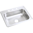 Elkay DW10125223 22 Gauge Stainless Steel 25" x 22" x 6.5625" Single Bowl Top Mount Kitchen Sink