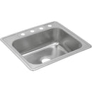 Elkay DXR25223 18 Gauge Stainless Steel 25" x 22" x 8.1875" Single Bowl Top Mount Kitchen Sink