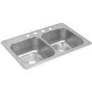 Elkay DXR33224 18 Gauge Stainless Steel 33" x 22" x 8.1875" Double Bowl Top Mount Kitchen Sink