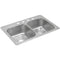 Elkay DXR33224 18 Gauge Stainless Steel 33" x 22" x 8.1875" Double Bowl Top Mount Kitchen Sink