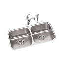 Elkay DXUH3118DF 18 Gauge Stainless Steel 31.75" x 18.25" x 8" Double Bowl Undermount Kitchen Sink Kit
