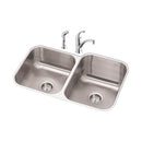 Elkay DXUH312010LDF 18 Gauge Stainless Steel 31.75" x 20.5" x 10" Double Bowl Undermount Kitchen Sink Kit