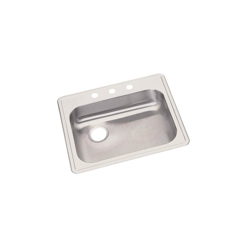 Elkay GE12521MR2 22 Gauge Stainless Steel 25" x 21.25" x 5.375" Single Bowl Top Mount Kitchen Sink