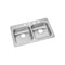 Elkay GE233222 22 Gauge Stainless Steel 33" x 22" x 5.5" Double Bowl Top Mount Kitchen Sink
