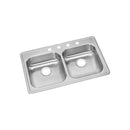 Elkay GE23322MR2 22 Gauge Stainless Steel 33" x 22" x 5.5" Double Bowl Top Mount Kitchen Sink