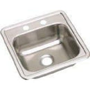 Elkay K115150 23 Gauge Stainless Steel 15" x 15" x 5.125" Single Bowl Top Mount Bar/Prep Sink