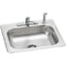 Elkay K125224DF 23 Gauge Stainless Steel 25" x 22" x 6.0625" Single Bowl Top Mount Kitchen Sink Kit