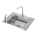Elkay DRKAD282250RC 18 Gauge Stainless Steel 28' x 22' x 5' Single Bowl Top Mount Sink Kit