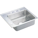 Elkay DRKADQ2522402LM 18 Gauge Stainless Steel 25' x 22' x 4' Single Bowl Top Mount Sink