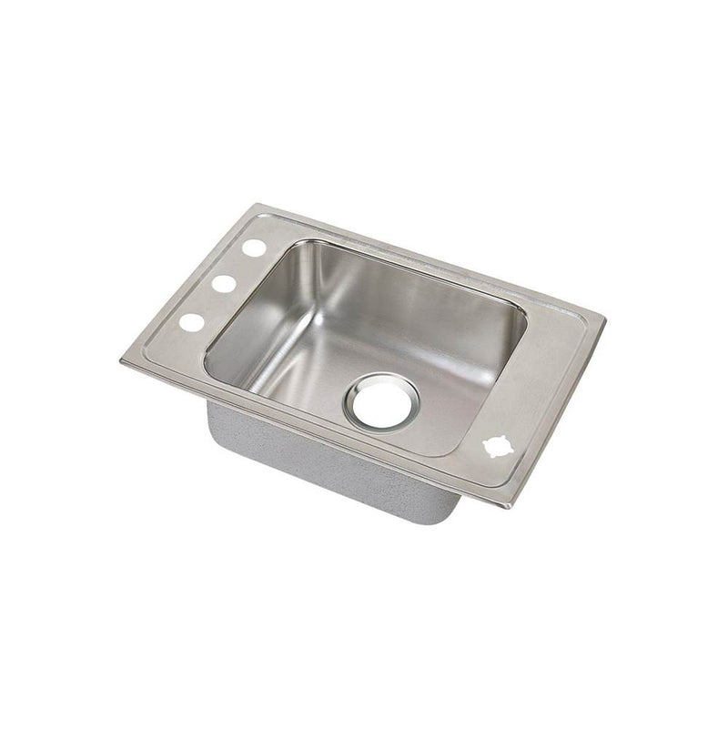 Elkay DRKADQ2522500 18 Gauge Stainless Steel 25' x 22' x 5' Single Bowl Top Mount Sink