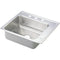 Elkay DRKADQ252250R2 18 Gauge Stainless Steel 25' x 22' x 5' Single Bowl Top Mount Sink