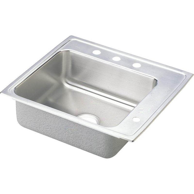 Elkay DRKADQ252250R2 18 Gauge Stainless Steel 25' x 22' x 5' Single Bowl Top Mount Sink