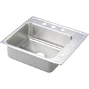 Elkay DRKADQ252255R2 18 Gauge Stainless Steel 25' x 22' x 5.5' Single Bowl Top Mount Sink