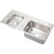 Elkay DRKADQ371740L0 18 Gauge Stainless Steel 37.25' x 17' x 4' Double Bowl Top Mount Sink
