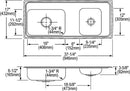 Elkay DRKADQ371765R4 18 Gauge Stainless Steel 37.25' x 17' x 6.5' Double Bowl Top Mount Sink
