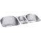 Elkay ELUH3920DBG 18 Gauge Stainless Steel 39.5' x 20' x 10' Triple Bowl Undermount Kitchen Sink Kit