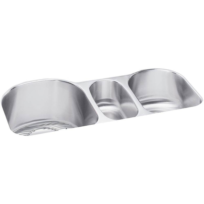 Elkay ELUH3920DBG 18 Gauge Stainless Steel 39.5' x 20' x 10' Triple Bowl Undermount Kitchen Sink Kit