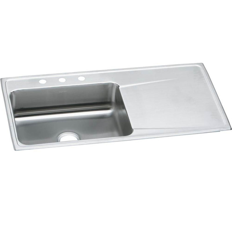 Elkay ILR4322L2 18 Gauge Stainless Steel 43' x 22' x 7.625' Single Bowl Top Mount Kitchen Sink