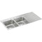 Elkay ILR4822L0 18 Gauge Stainless Steel 48' x 22' x 7.625' Double Bowl Top Mount Kitchen Sink