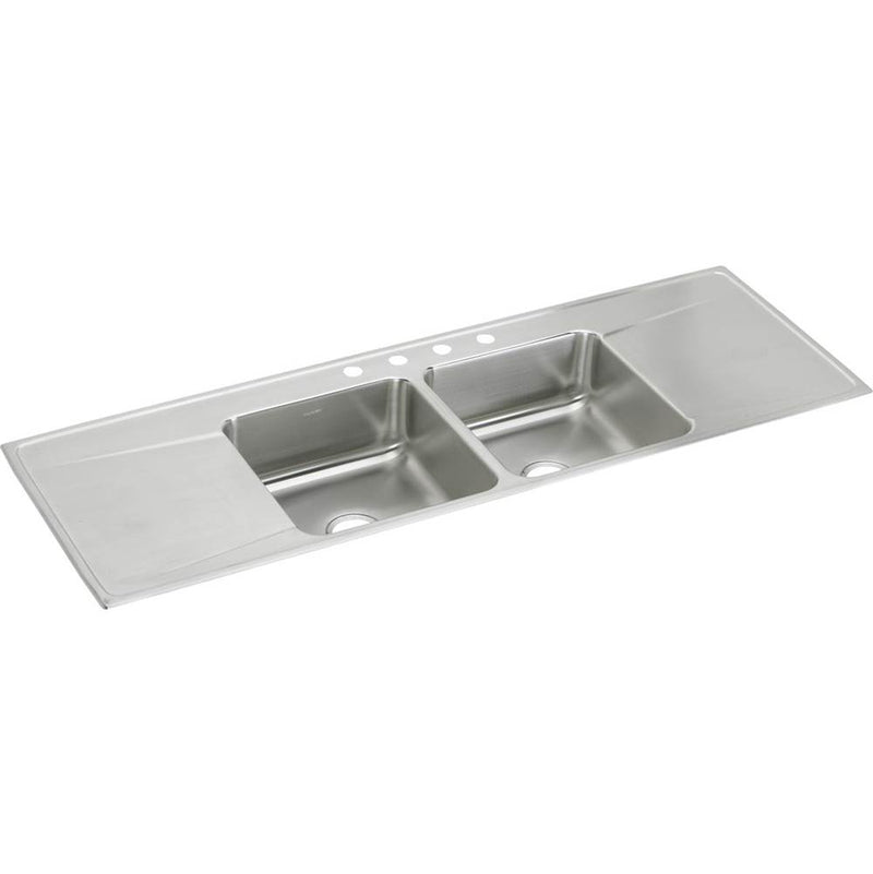 Elkay ILR6622DD1 18 Gauge Stainless Steel 66' x 22' x 7.625' Double Bowl Top Mount Kitchen Sink