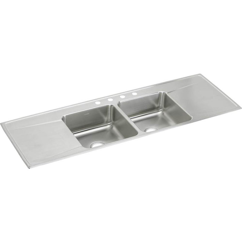 Elkay ILR6622DD3 18 Gauge Stainless Steel 66' x 22' x 7.625' Double Bowl Top Mount Kitchen Sink