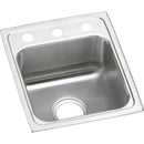 Elkay LRAD1316500 18 Gauge Stainless Steel 13' x 16' x 5' Single Bowl Top Mount Kitchen Sink