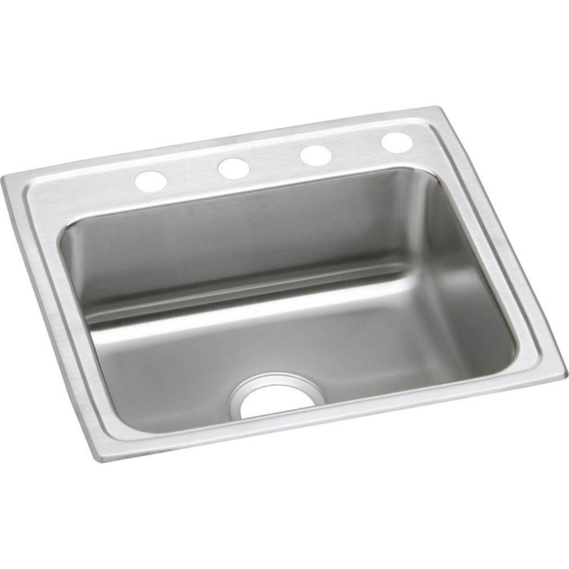 Elkay LRAD2521405 18 Gauge Stainless Steel 25' x 21.25' x 4' Single Bowl Top Mount Kitchen Sink
