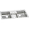 Elkay PSMR43220 20 Gauge Stainless Steel 43' x 22' x 7.125' Triple Bowl Top Mount Kitchen Sink