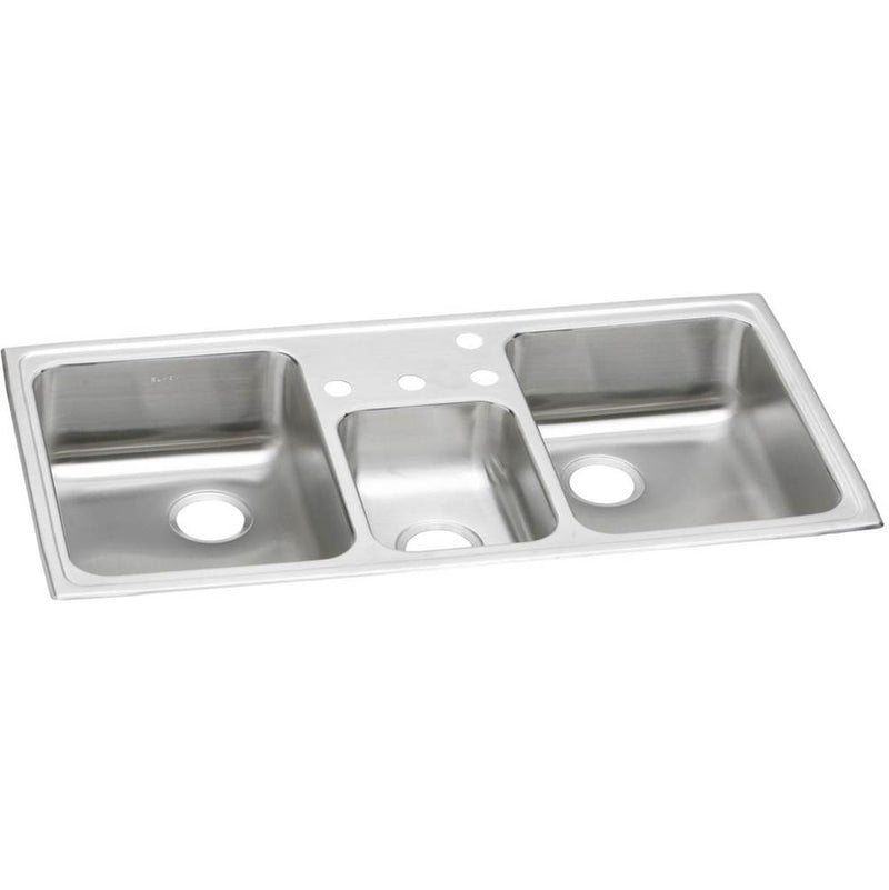 Elkay PSMR43220 20 Gauge Stainless Steel 43' x 22' x 7.125' Triple Bowl Top Mount Kitchen Sink