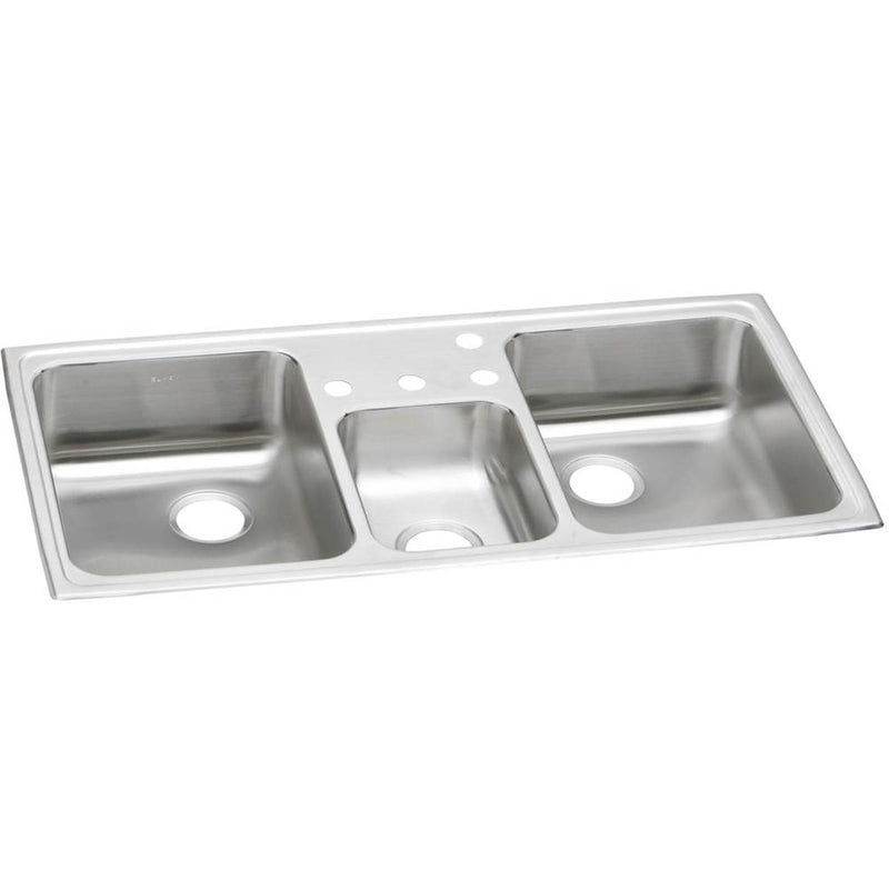 Elkay PSMR43223 20 Gauge Stainless Steel 43' x 22' x 7.125' Triple Bowl Top Mount Kitchen Sink