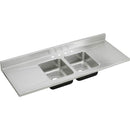 Elkay D66290 18 Gauge Stainless Steel 66' x 25' x 7.5' Double Bowl Custom Sinks + Countertops Kitchen Sink